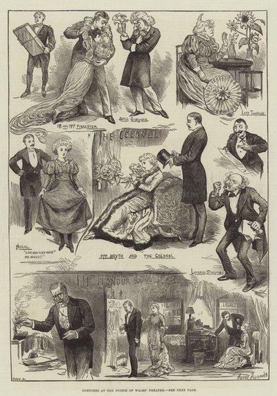 Croquis au Théâtre du Prince de Galles - Harry Furniss